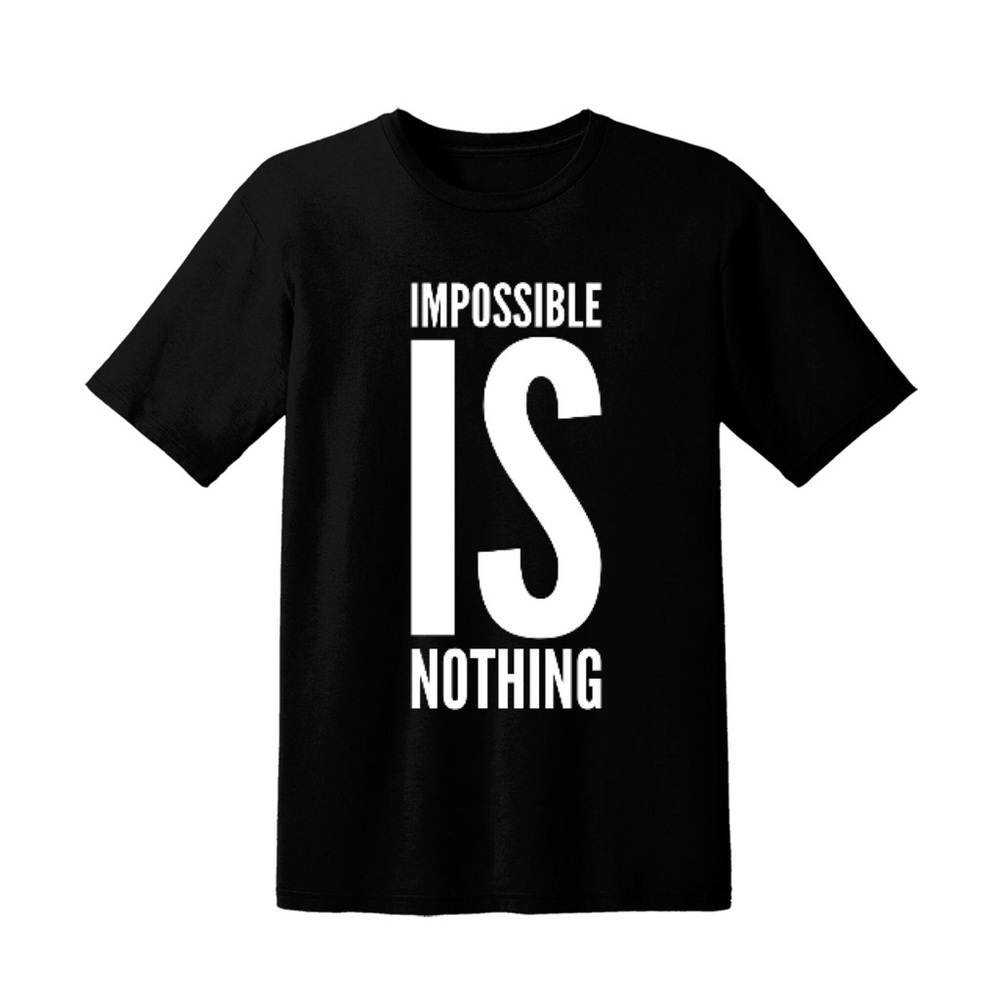 Inspirational black cotton t-shirt